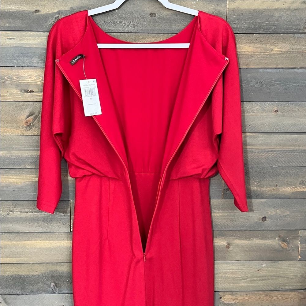 New J.MCLAUGHLIN Tinley 3/4 Sleeve Sheath Dress Size XS in Red - Picture 10 of 14